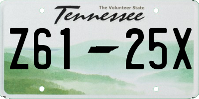 TN license plate Z6125X