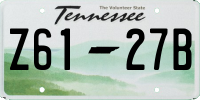 TN license plate Z6127B