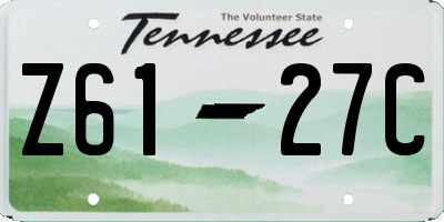 TN license plate Z6127C