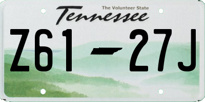 TN license plate Z6127J