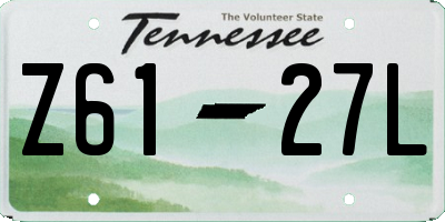 TN license plate Z6127L