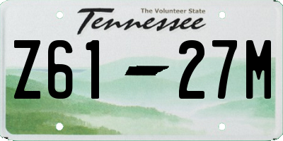 TN license plate Z6127M