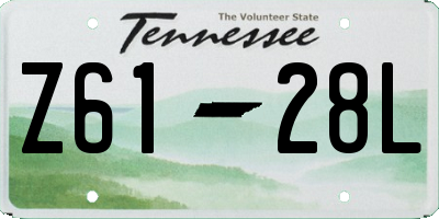 TN license plate Z6128L