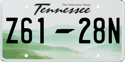 TN license plate Z6128N