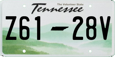 TN license plate Z6128V