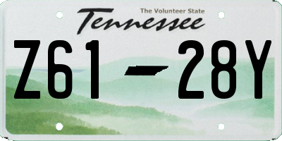 TN license plate Z6128Y