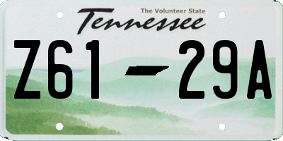 TN license plate Z6129A