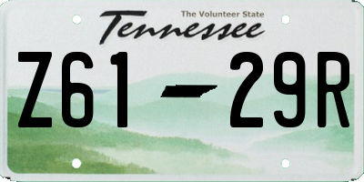 TN license plate Z6129R