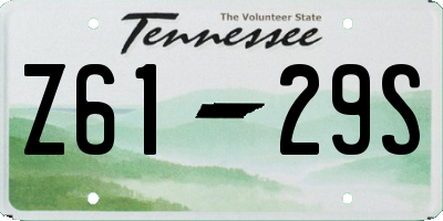 TN license plate Z6129S