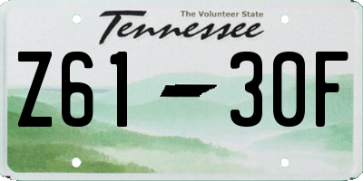 TN license plate Z6130F