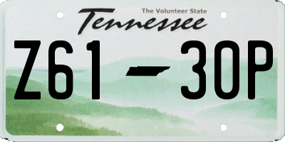 TN license plate Z6130P