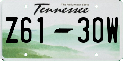 TN license plate Z6130W