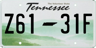 TN license plate Z6131F