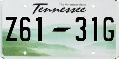 TN license plate Z6131G