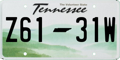 TN license plate Z6131W