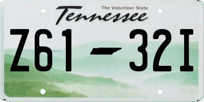 TN license plate Z6132I