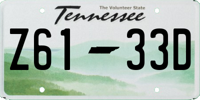TN license plate Z6133D
