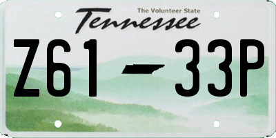 TN license plate Z6133P