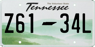 TN license plate Z6134L