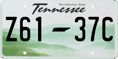 TN license plate Z6137C