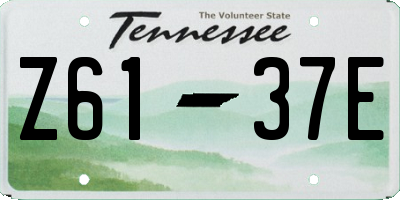 TN license plate Z6137E