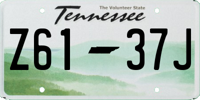 TN license plate Z6137J