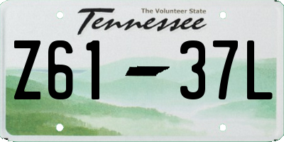 TN license plate Z6137L