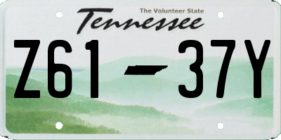 TN license plate Z6137Y