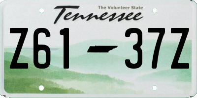 TN license plate Z6137Z