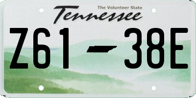TN license plate Z6138E