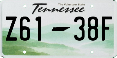 TN license plate Z6138F