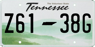 TN license plate Z6138G