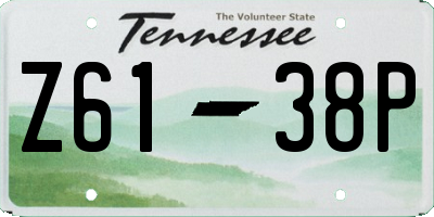 TN license plate Z6138P