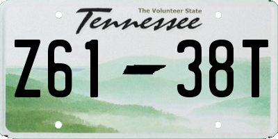 TN license plate Z6138T