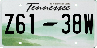 TN license plate Z6138W