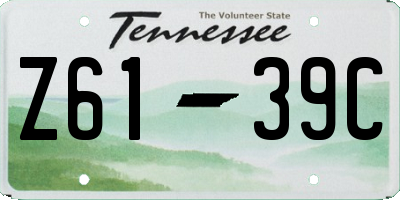 TN license plate Z6139C