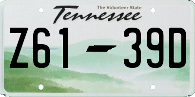 TN license plate Z6139D