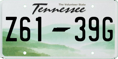 TN license plate Z6139G