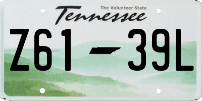 TN license plate Z6139L