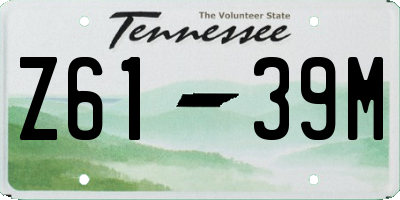 TN license plate Z6139M