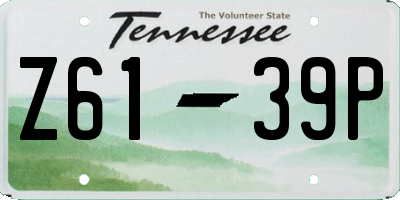 TN license plate Z6139P