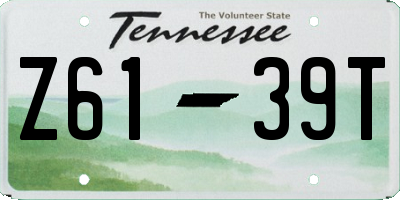 TN license plate Z6139T