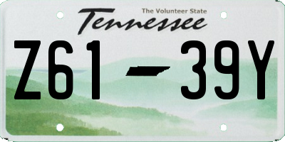 TN license plate Z6139Y