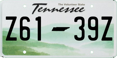 TN license plate Z6139Z