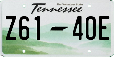 TN license plate Z6140E