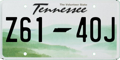 TN license plate Z6140J