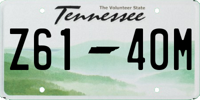 TN license plate Z6140M