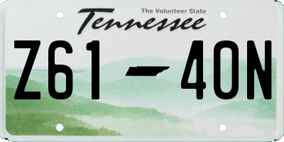 TN license plate Z6140N