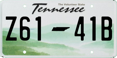 TN license plate Z6141B