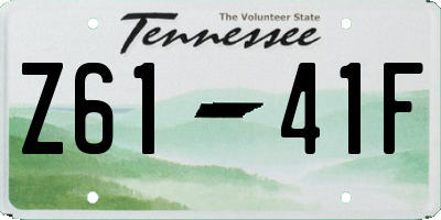 TN license plate Z6141F